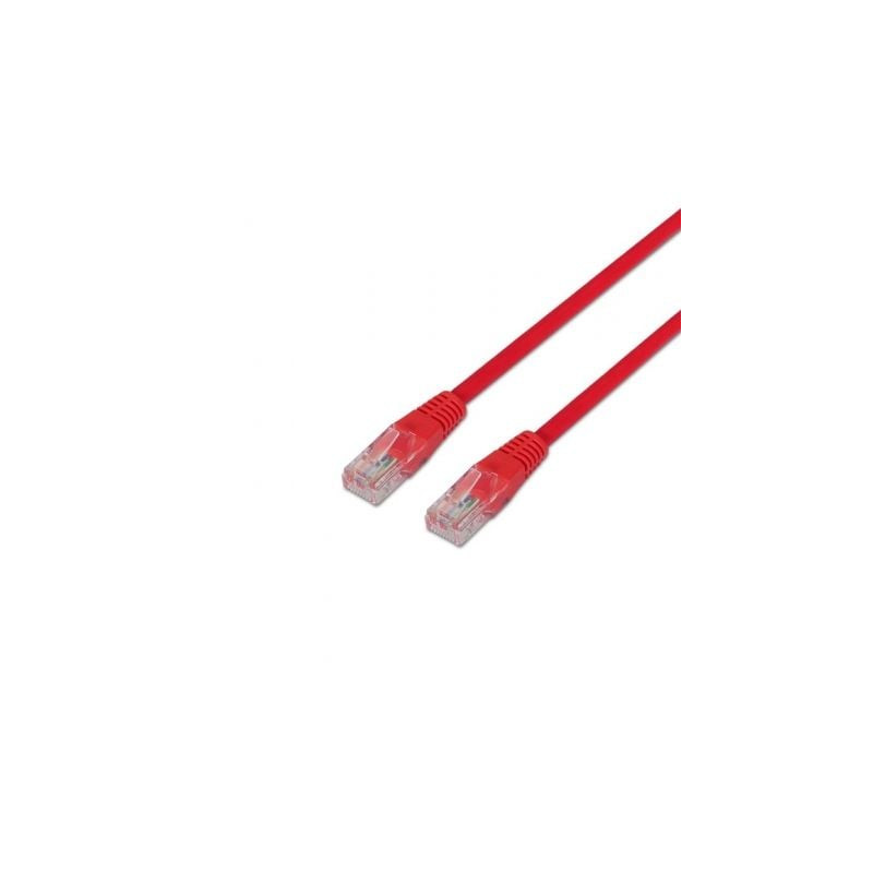 Cable de Red RJ45 UTP Aisens A133-0187 Cat.5e/ 50cm/ Rojo - A133-0187