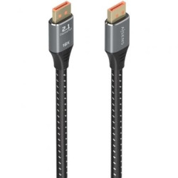Cable DisplayPort 2.1 16K Aisens A158-0901/ DisplayPort Macho - DisplayPort Macho/ 80Gbps/ 1m/ Negro - A158-0901