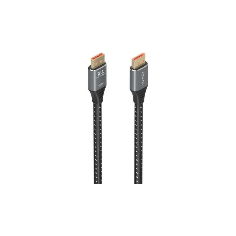 Cable DisplayPort 2.1 16K Aisens A158-0902/ DisplayPort Macho - DisplayPort Macho/ 80Gbps/ 1.5m/ Negro - A158-0902