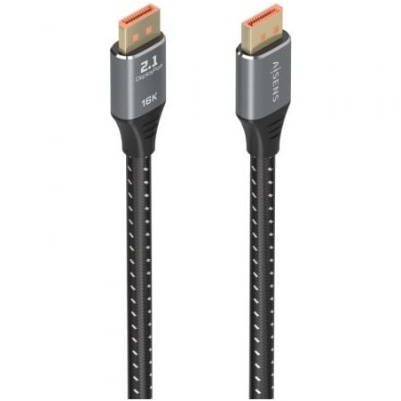 Cable DisplayPort 2.1 16K Aisens A158-0903/ DisplayPort Macho - DisplayPort Macho/ 80Gbps/ 2m/ Negro - A158-0903