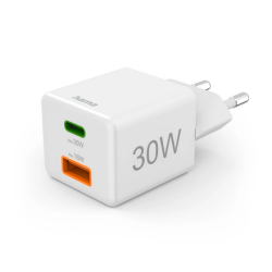Cargador Pared Hama 30W 1 X Usb Tipo C 1 X Usb Tipo A Blanco - 4047443516527