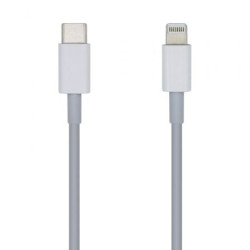 Cable USB Tipo-C 2.0 Lightning Aisens A102-0443/ Lightning Macho - USB Tipo-C Macho/ 480Mbps/ 2m/ Blanco - A102-0443
