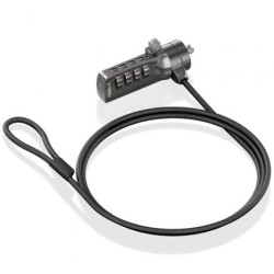 Cable de Seguridad para Portátiles Aisens ASLK-D40N03-BK/ 1.5m - ASLK-D40N03-BK