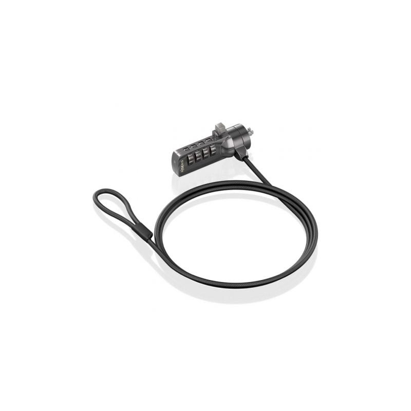 Cable de Seguridad para Portátiles Aisens ASLK-D40N03-BK/ 1.5m - ASLK-D40N03-BK