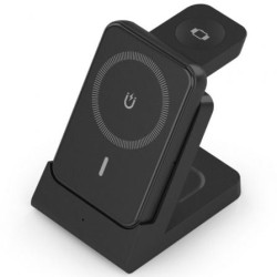 Base de carga Inalámbrica Aisens ASCH-15W4WC064-BK/ 15W/ Negro - ASCH-15W4WC064-BK