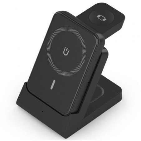 Base de carga Inalámbrica Aisens ASCH-15W4WC064-BK/ 15W/ Negro - ASCH-15W4WC064-BK