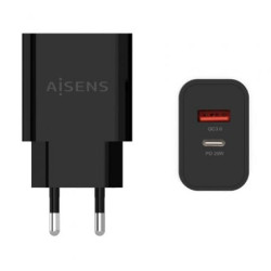 Cargador de Pared Aisens A110-0682/ 1xUSB Tipo-C/ 1x USB/ 20W - A110-0682