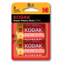 Pilas D Lr20 Kodak Extra Heavy Duty Zinc Pack 2 Unidades 600 - 0887930946383