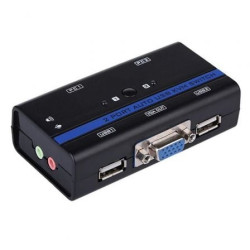 Conmutador KVM SVGA Aisens A111-0064/ 2PC con 1 sólo teclado y ratón - A111-0064