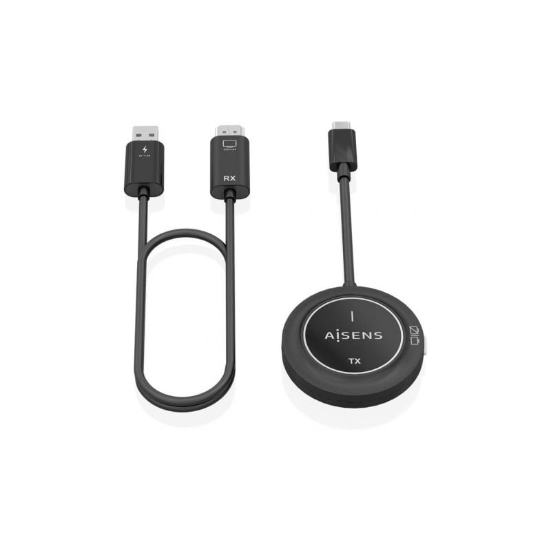 Adaptador/Transmisor de vídeo inalámbrico USB Tipo-C - HDMI Aisens ASWL-H2KC30M003-BK - ASWL-H2KC30M003-BK