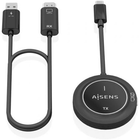 Adaptador/Transmisor de vídeo inalámbrico USB Tipo-C - HDMI Aisens ASWL-H2KC30M003-BK - ASWL-H2KC30M003-BK
