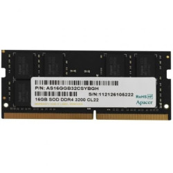 Memoria RAM Apacer ES.16G21.GSH 16GB/ DDR4/ 3200MHz/ 1.2V/ CL22/ SODIMM - ES.16G21.GSH