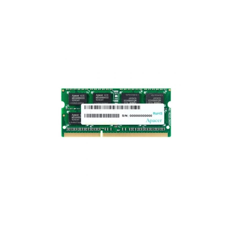 Memoria RAM Apacer DS.04G2K.KAM 4GB/ DDR3/ 1600MHz/ 1.5V/ CL11/ SODIMM - DS.04G2K.KAM