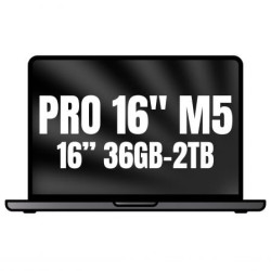 Apple Macbook Pro 16"/ M5 Max 18-Core CPU/ 36GB/ 2TB SSD/ 32-Core GPU/ Negro Espacial - MGED4Y/A
