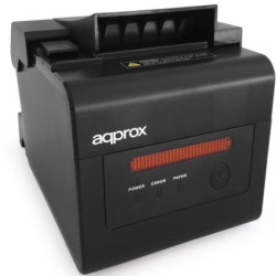 Impresora de Tickets Approx appPOS80ALARM/ Térmica/ Ancho papel 58 y 80mm/ USB-RS232-LAN-RJ11/ Negra - APPPOS80ALARM