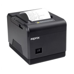 Impresora de Tickets Approx appPOS80AM/ Térmica/ Ancho papel 80mm/ USB-RS232/ Negra - APPPOS80AM