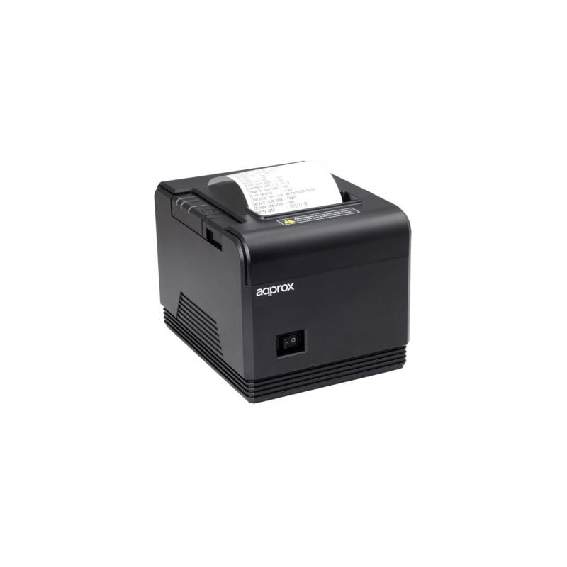 Impresora de Tickets Approx appPOS80AM/ Térmica/ Ancho papel 80mm/ USB-RS232/ Negra - APPPOS80AM
