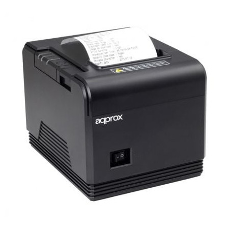 Impresora de Tickets Approx appPOS80AM/ Térmica/ Ancho papel 80mm/ USB-RS232/ Negra - APPPOS80AM