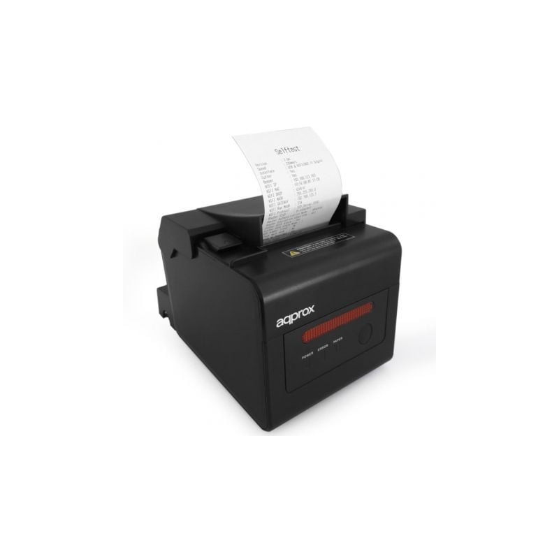 Impresora de Tickets Approx appPOS80WIFI+LAN/ Térmica/ Ancho papel 58 y 80mm/ USB-WiFi-LAN-RS232-RJ11/ Negra - APPPOS80WIFI+LAN