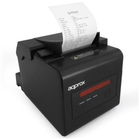 Impresora de Tickets Approx appPOS80WIFI+LAN/ Térmica/ Ancho papel 58 y 80mm/ USB-WiFi-LAN-RS232-RJ11/ Negra - APPPOS80WIFI+LAN