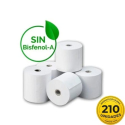 Caja de Rollos Papel Térmico Genérico 57x35 210U BPA/ 57 x 35mm/ 210 unidades - 57X35 210U BPA