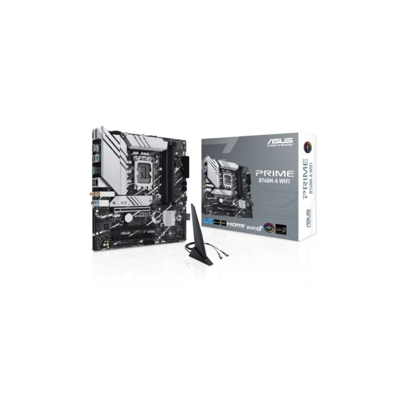 Placa Base Asus Prime B760M-A WIFI Socket 1700/ DDR5/ PCIe 4.0/ Micro ATX - 90MB1EL0-M1EAY0