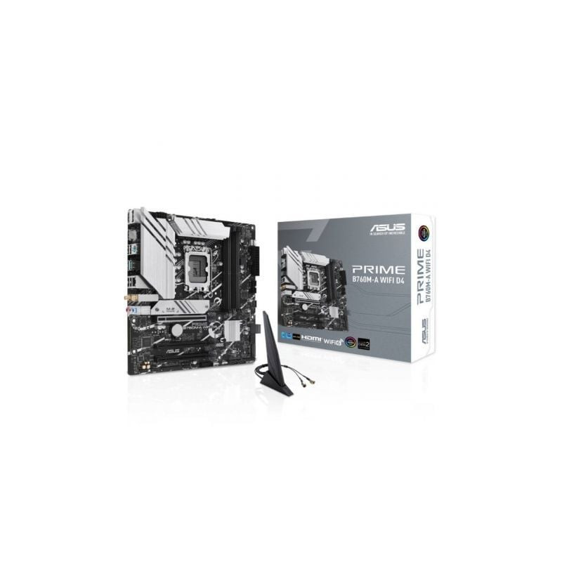 Placa Base Asus Prime B760M-A WIFI D4 Socket 1700/ DDR4/ PCIe 4.0/ Micro ATX - 90MB1CX0-M1EAY0
