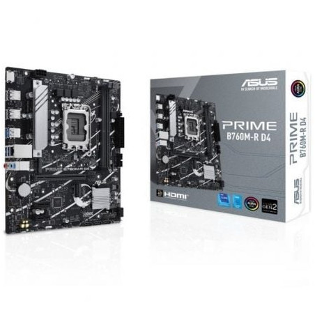 Placa Base Asus Prime B760M-R D4 Socket 1700/ DDR4/ PCIe 4.0/ Micro ATX - 90MB1HA0-M0EAY0