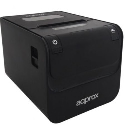 Impresora de Tickets Approx appPOS80AMUSE/ Térmica/ Ancho papel 80mm/ USB-RS232-Ethernet/ Negra - APPPOS80AMUSE
