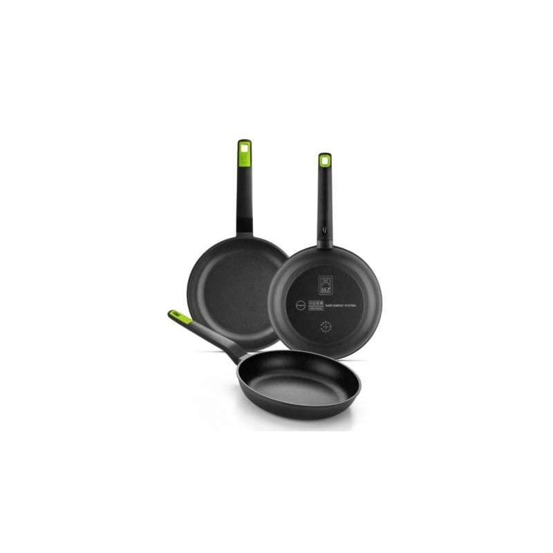 Pack 3 Sartenes Bra Gastro A841202/ Ø20cm/ Ø24cm/ Ø28cm/ Apta para Inducción - A841202
