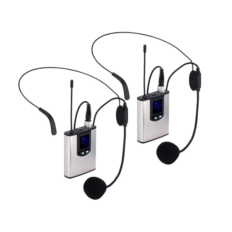 Nk Ig33008Kit Plata Y Negro / Pack De 2 Micrófonos De Solapa - 8435183931469