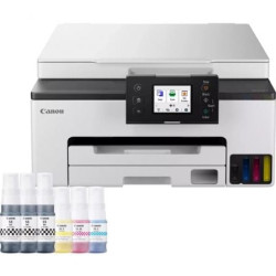 Multifunción Recargable Canon MAXIFY GX1050 MegaTank 3 en 1 WiFi/ Dúplex/ Pack impresora + consumibles XL/ Blanca - 6169C022