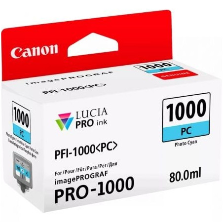 Cartucho de Tinta Original Canon PFI-1000PC/ Cian Foto - 0550C001