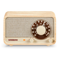 Sangean Wr-8 Fresno Blanco / Radio Analógica De Madera Con A - 4711317998442