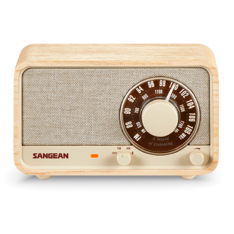 Sangean Wr-8 Fresno Blanco / Radio Analógica De Madera Con A - 4711317998442