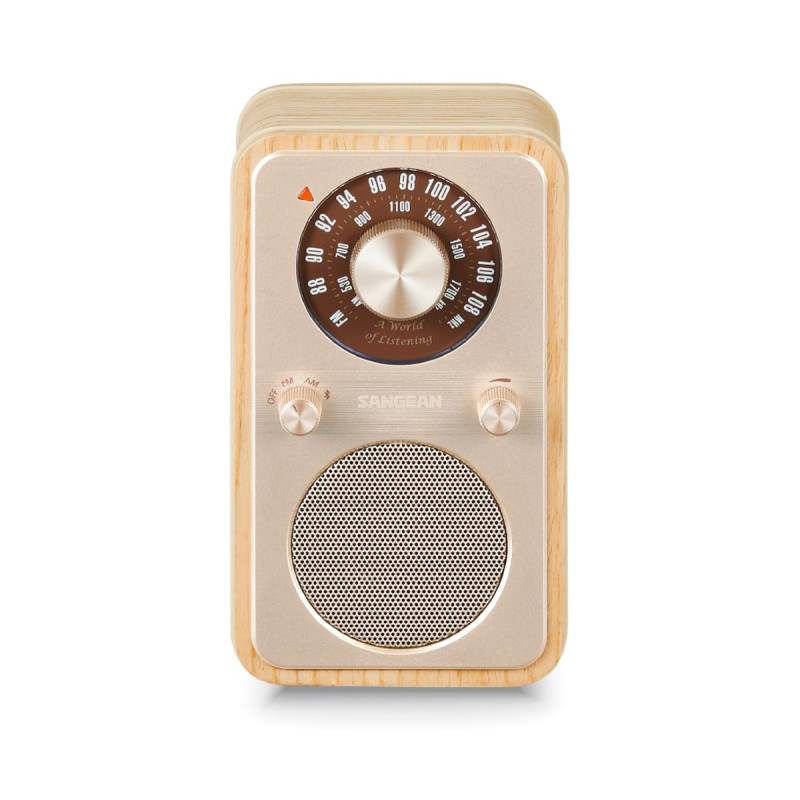 Sangean Wr-9 Fresno Blanco / Radio Analógica De Madera Con A - 4711317998503
