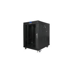 ARMARIO LANBERG RACK 19" 15U 600X800 FLAT PACK NEGRO PUERTA CRISTAL CON LCD - FF01-6815-12BL