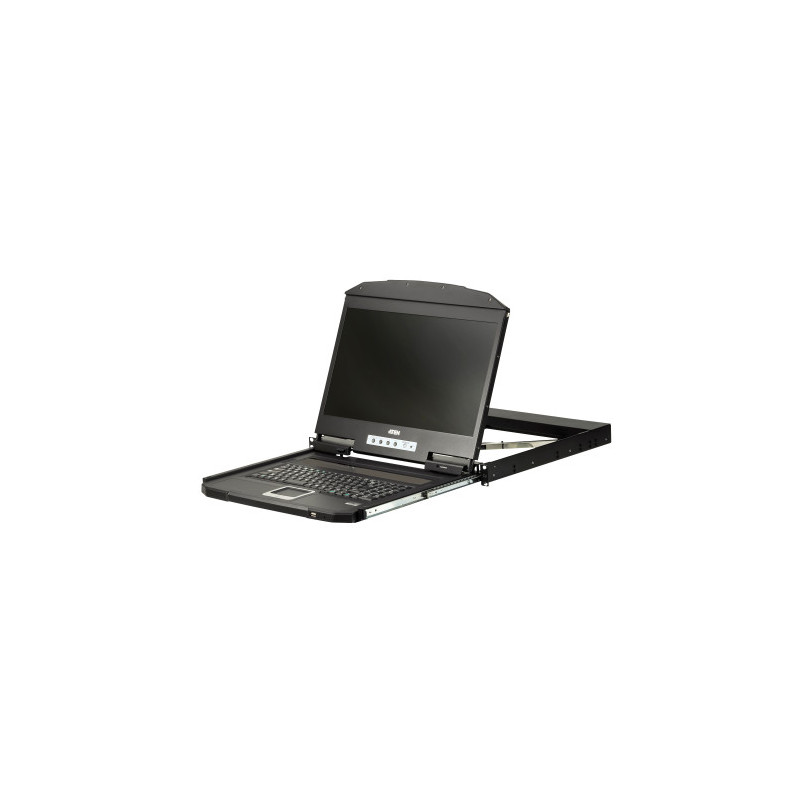 ATEN CL3100NX consola de rack 47 cm (18.5") 1366 x 768 Pixeles Metal, Plástico Negro 1U - CL3100NX-ATA-AG