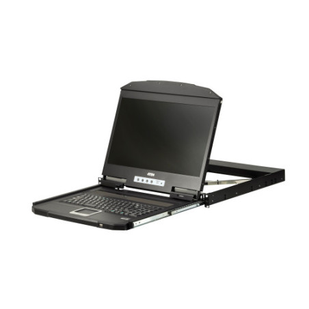 ATEN CL3100NX consola de rack 47 cm (18.5") 1366 x 768 Pixeles Metal, Plástico Negro 1U - CL3100NX-ATA-AG