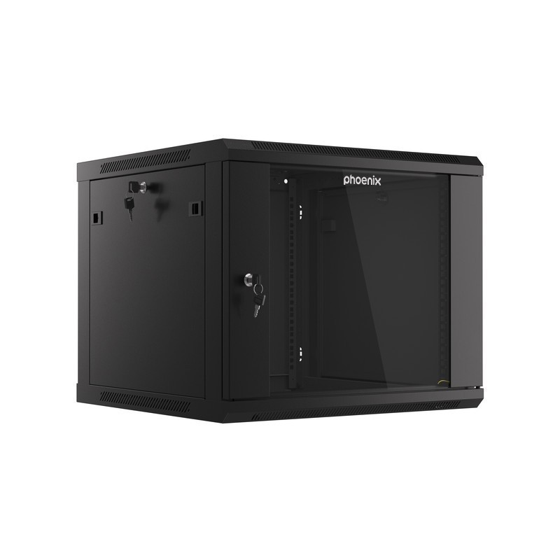 Armario rack phoenix 9u 600x600x501 auto - ensamblado 19'' hasta 60 kg negro - PHTN79U600