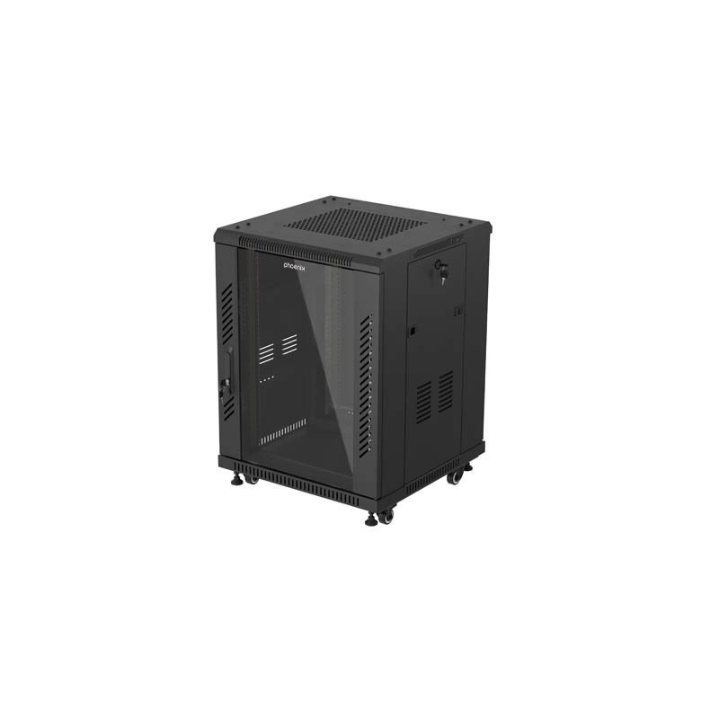 Armario rack phoenix 15u 600x600 de pie servidor 19'' hasta 1000 kg negro - PHTN215U