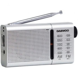 Radio Portátil Daewoo DW1037/ a Pilas/ Plateada - DW1037