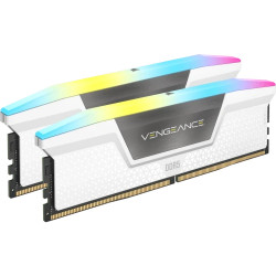 MEMORIA CORSAIR DDR5 32GB 2X16GB PC6000 VENGEANCE RGB BLANCA CMH32GX5M2E6000C36W - CMH32GX5M2E6000C36W