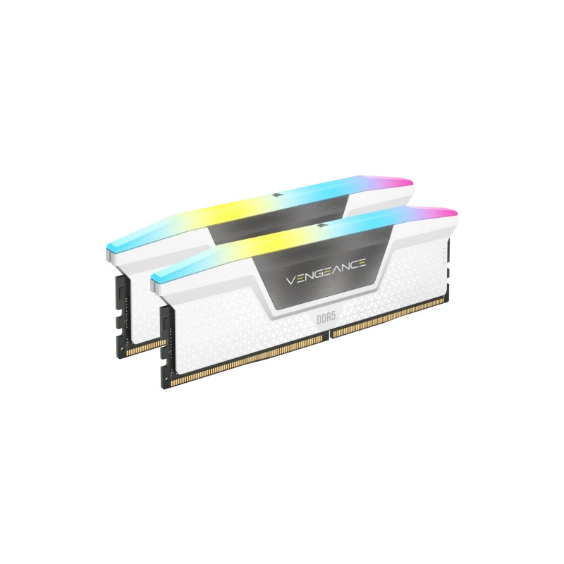 MEMORIA CORSAIR DDR5 32GB 2X16GB PC6000 VENGEANCE RGB BLANCA CMH32GX5M2E6000C36W - CMH32GX5M2E6000C36W
