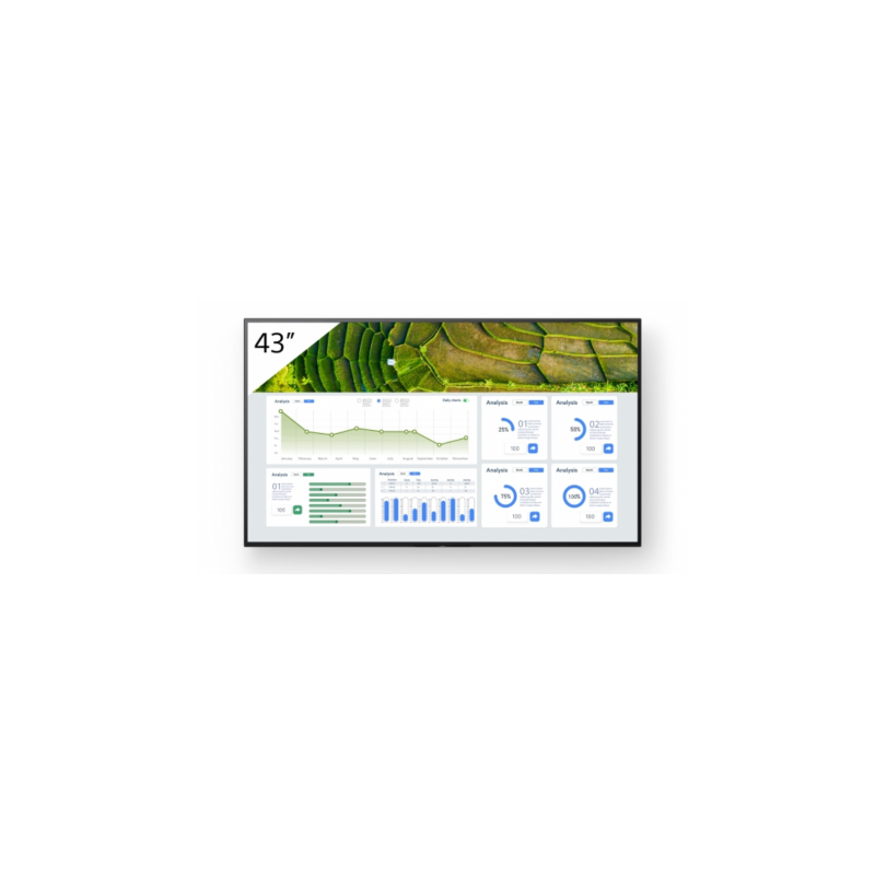 Sony FW-43BZ30L pantalla de señalización Pantalla plana para señalización digital 109,2 cm (43") LCD Wifi 440 cd / m² 4K Ultra H