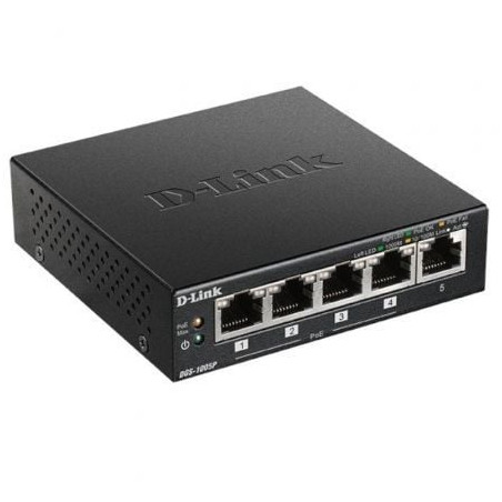 Switch D-Link DGS-1005P 5 Puertos/ RJ-45 10/100/1000 PoE - DGS-1005P/E