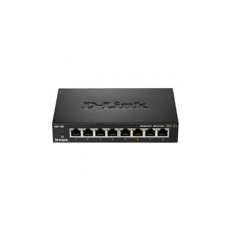 Switch D-Link DGS-108 8 Puertos/ RJ-45 10/100/1000 - DGS-108/E