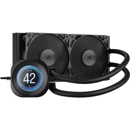 Corsair Nautilus 240 RS LCD Procesador Sistema de refrigeración líquida todo en uno 12 cm Negro 1 pieza(s) - CW-9061031-WW