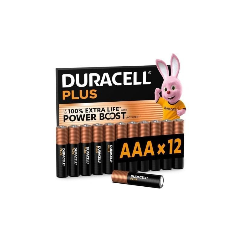 Pack de 12 Pilas AAA Duracell Plus Power Boost DPBLR3B12/ 1.5V/ Alcalinas - DPBLR3B12