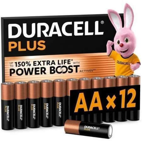 Pack de 12 Pilas AA Duracell Plus Power Boost DPBLR6B12/ 1.5V/ Alcalinas - DPBLR6B12